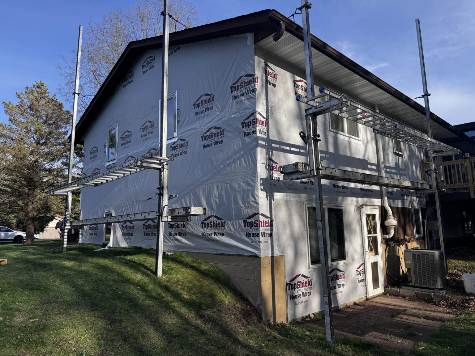 Jacobs Construction house wrap installation in Ham Lake Minnesota residential project
